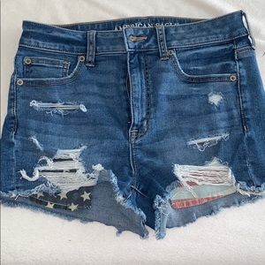 American eagle High wasted distressed shorts